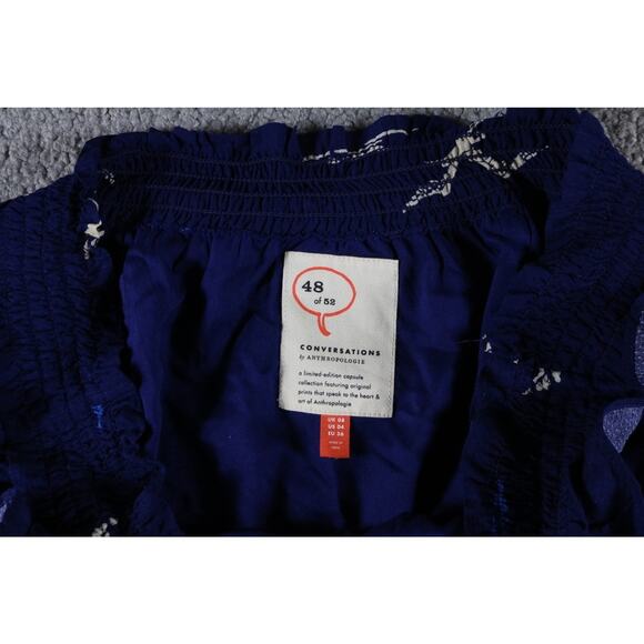 Conversations Anthropologie Dress 4 Colloquial Nautical Lighthouse No Belt - Picture 5 of 10